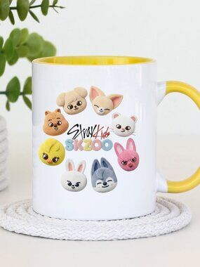 Kawaii Animals Mug, Stray Kids Cup, Kids Gift